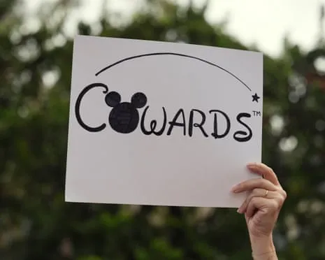Scores Protest In Front Of Disney HQ Concerning ‘Authoritarian’ Kimmel Show Removal